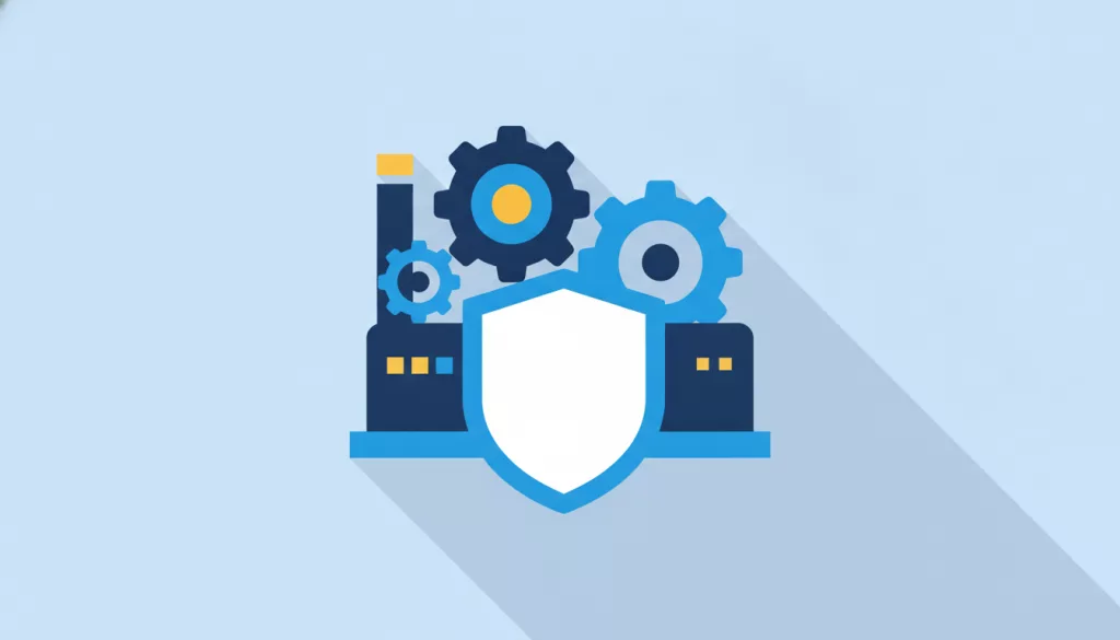 Illustration d'une machine industrielle avec un bouclier de protection
