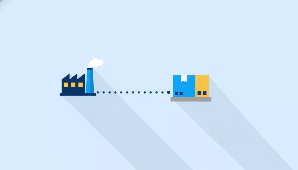 Illustration d'un produit livré et d'une chaîne de responsabilité