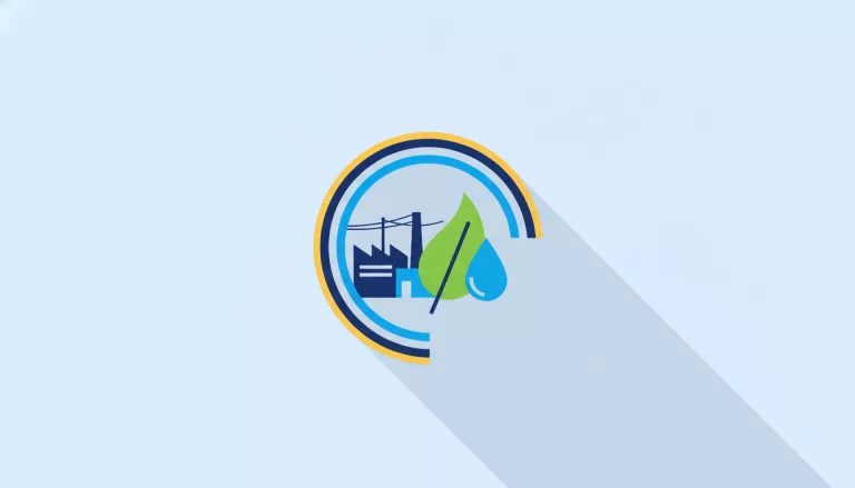 Illustration d'un site industriel et d'une feuille protégée